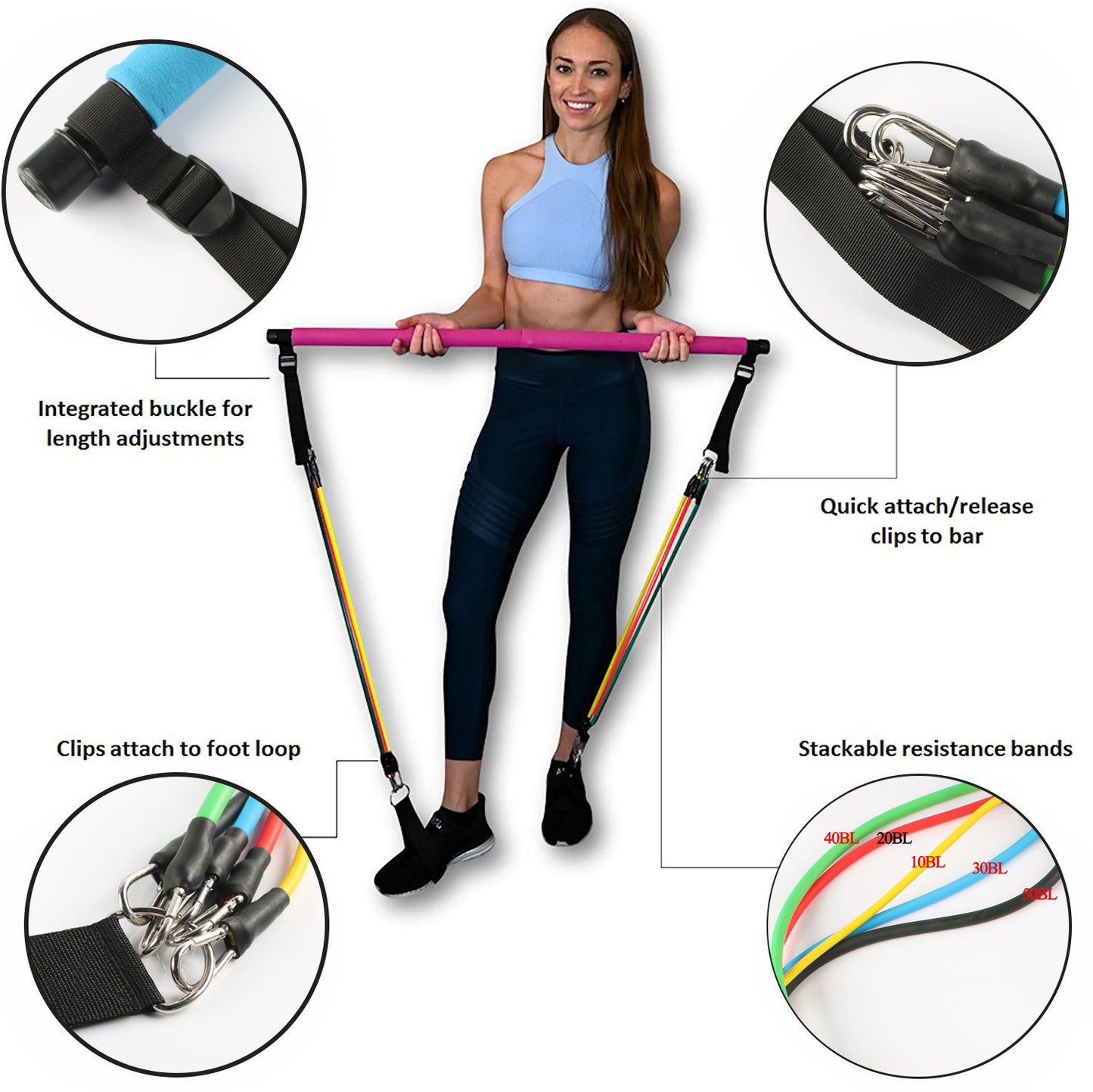 Elastic Bodybuilding Resistance Bands - Endless Pawsibilities