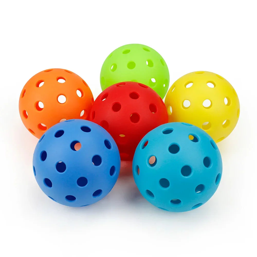 Durable 74MM 40-Hole Outdoor Pickleballs, 26g, 6/12/24 Pack for Competition