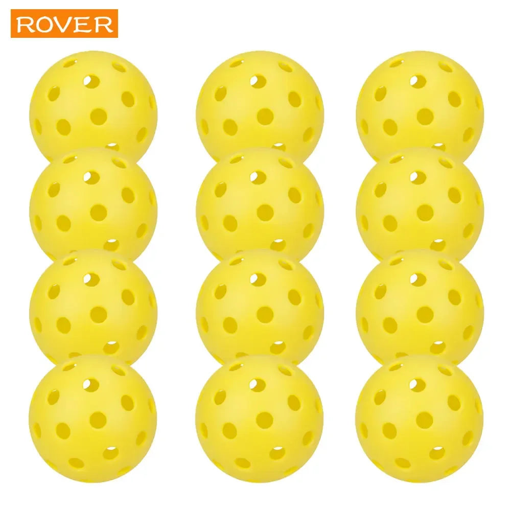 Durable 74MM 40-Hole Outdoor Pickleballs, 26g, 6/12/24 Pack for Competition