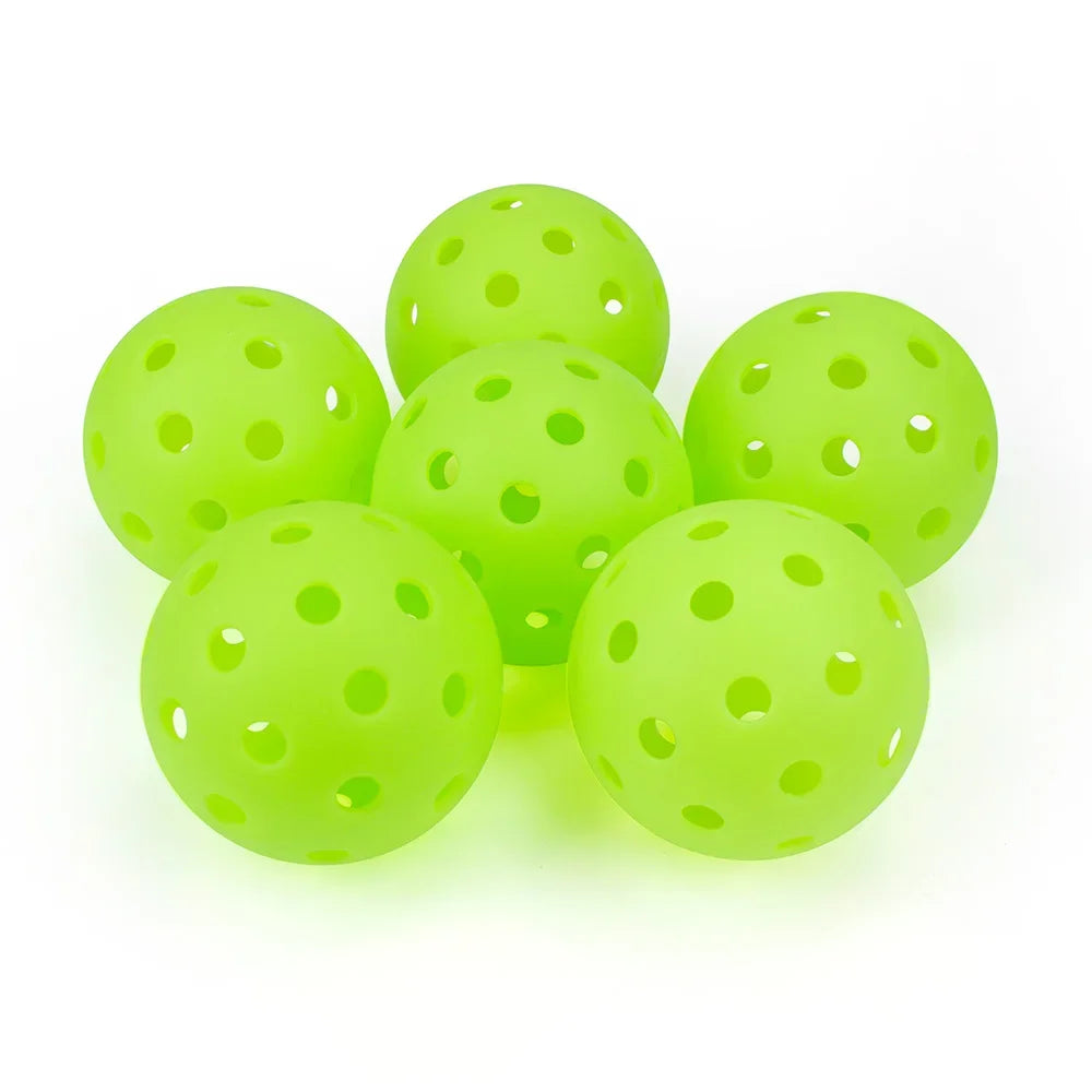 Durable 74MM 40-Hole Outdoor Pickleballs, 26g, 6/12/24 Pack for Competition