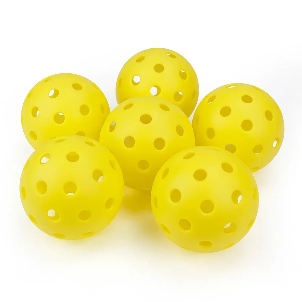 Durable 74MM 40-Hole Outdoor Pickleballs, 26g, 6/12/24 Pack for Competition