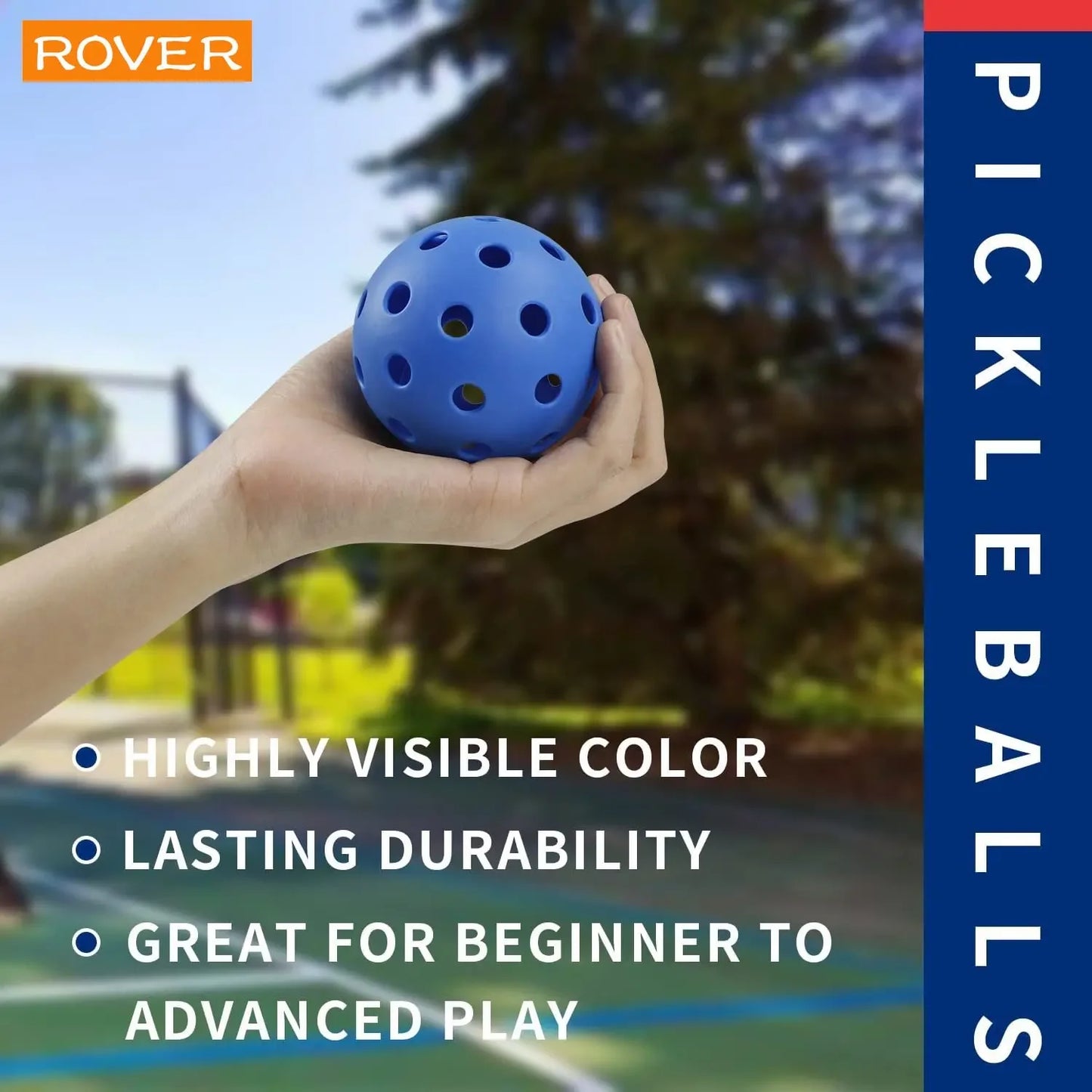 Durable 74MM 40-Hole Outdoor Pickleballs, 26g, 6/12/24 Pack for Competition