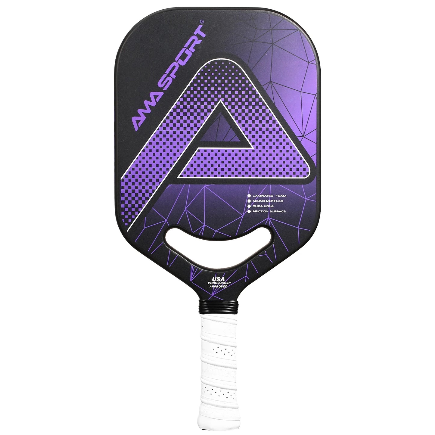 AMASPORT USAPA Elongated 20mm Carbon Fiber Pickleball Paddle Edgeless PP001