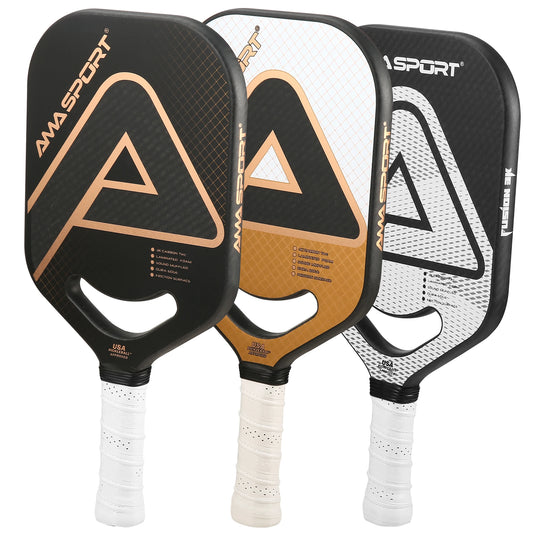 AMASPORT USAPA Pickleball Paddle with 3K Carbon Fiber for Maximum Spin