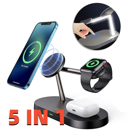 Multifunctional Five-In-One Magnetic Wireless Charger - Endless Pawsibilities