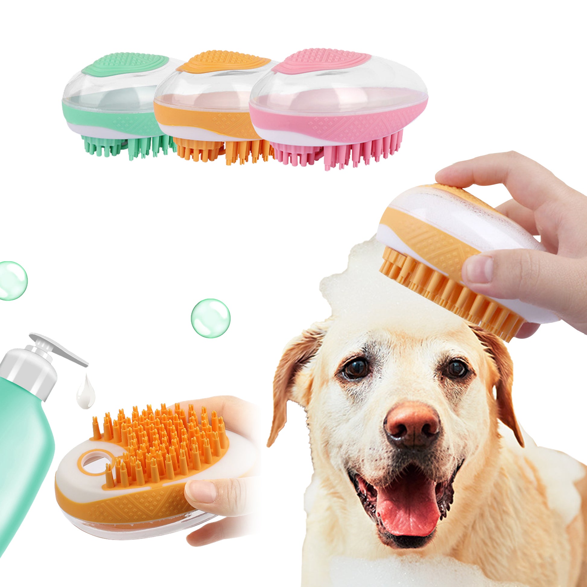 2-in-1 Dog Cat Bath Brush - Endless Pawsibilities
